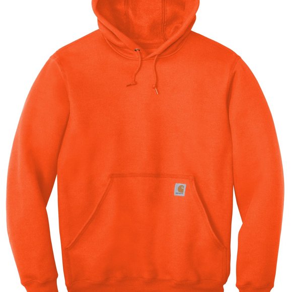 (NWT) Carhartt Mens Hooded Sweatshirt Midweight Hoodie Bright Orange - Picture 1 of 6